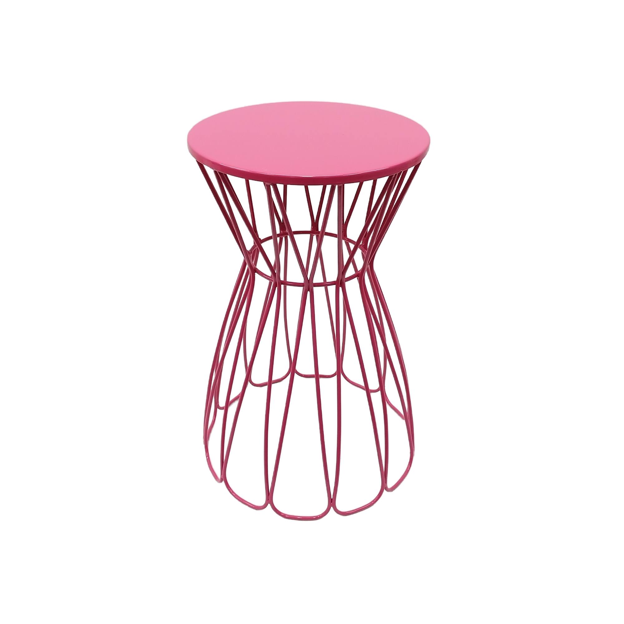 18" Pink Metal Outdoor Stool by Ashland®
